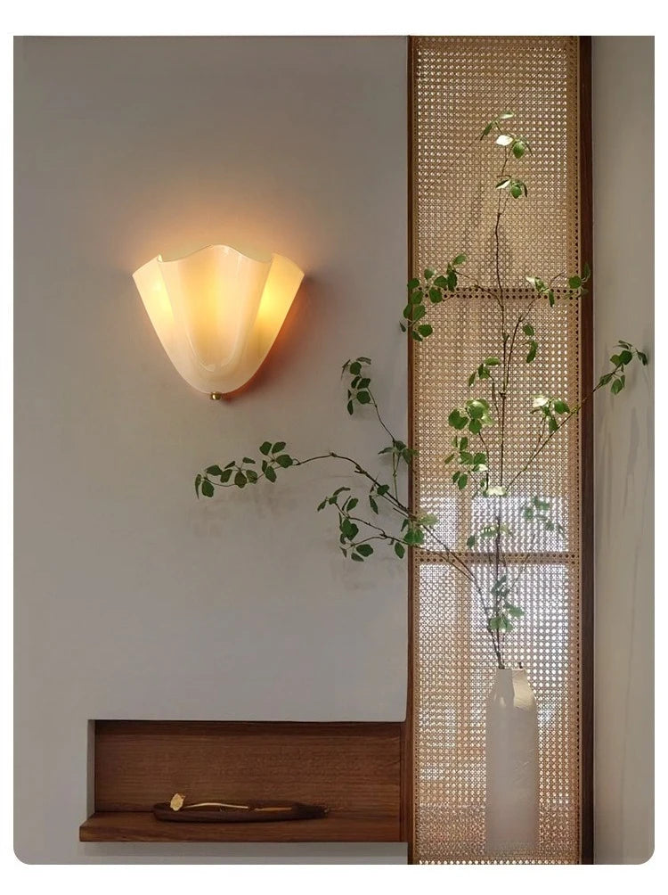 Applique en Verre Blanc