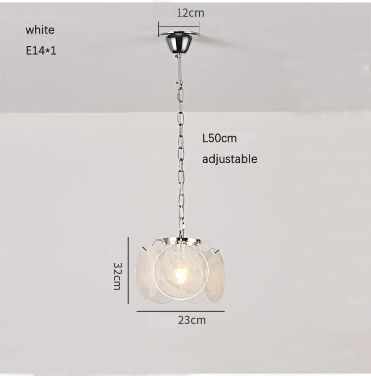 Suspension en verre - Luminaire Vintage Retro