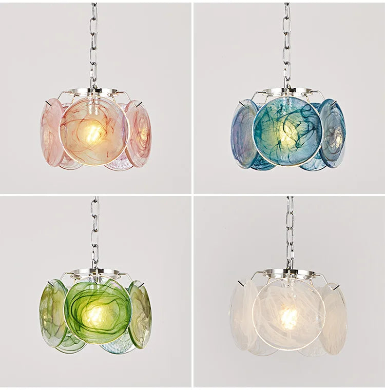 Suspension en verre - Luminaire Vintage Retro