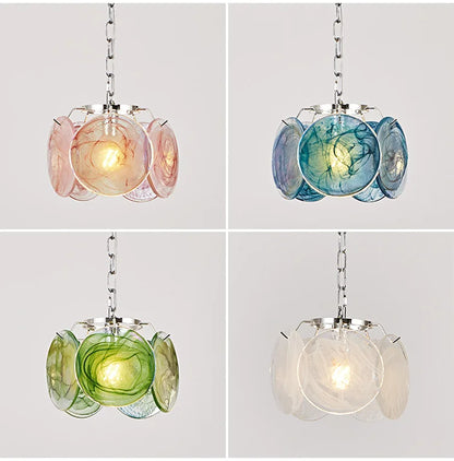 Suspension en verre - Luminaire Vintage Retro