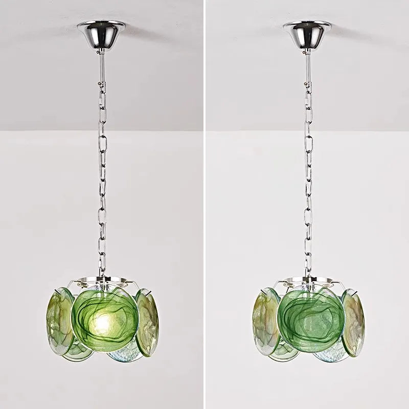 Suspension en verre - Luminaire Vintage Retro