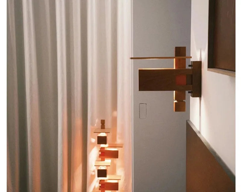 Grand lampadaire LED - Design Bois