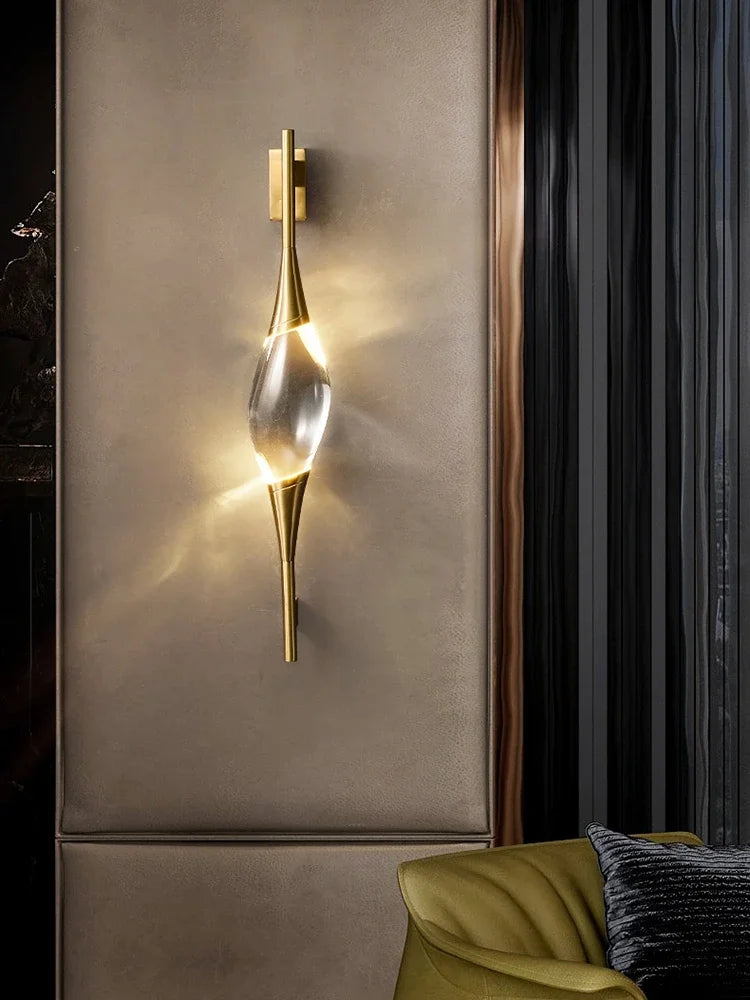 Applique Murale Laiton Verre Design