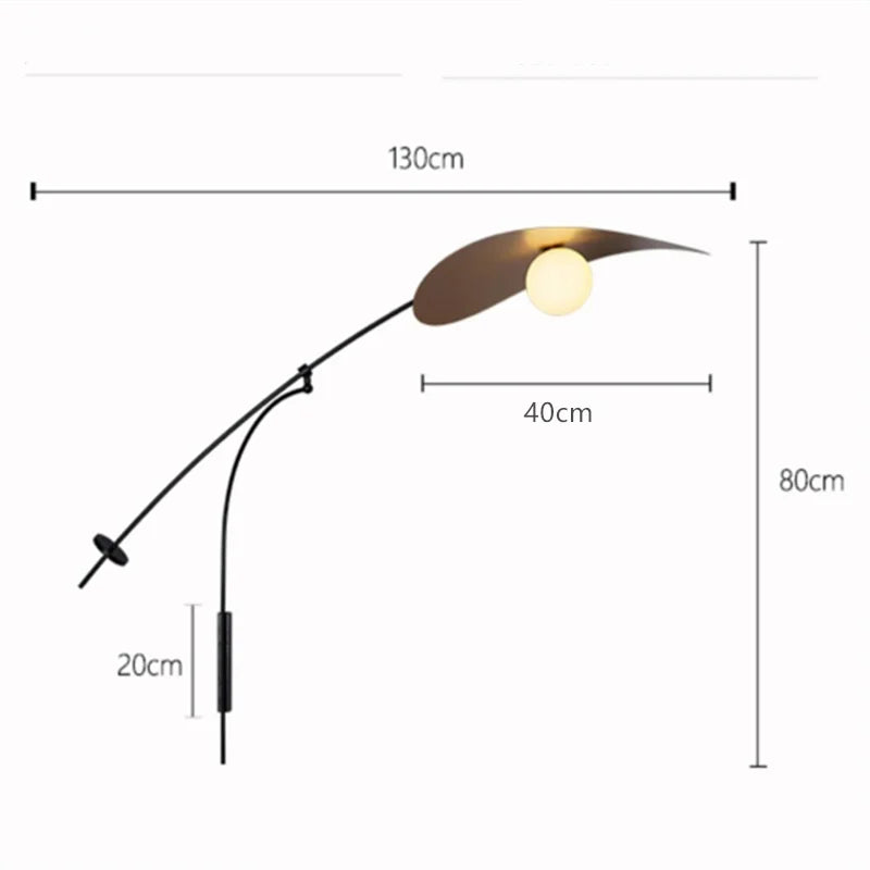 Applique Murale Suspendue Scandinave Noire