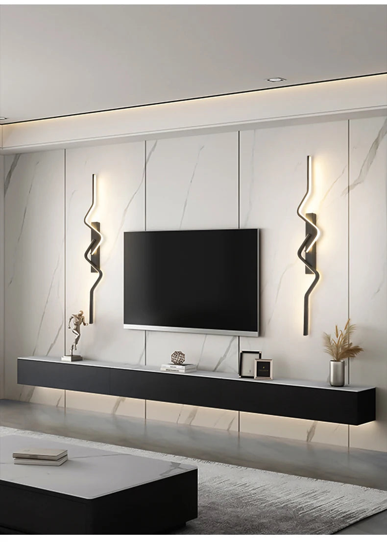 Applique Murale Noire LED Dimmable Éclairage Moderne Pour Cuisine Et Chambre