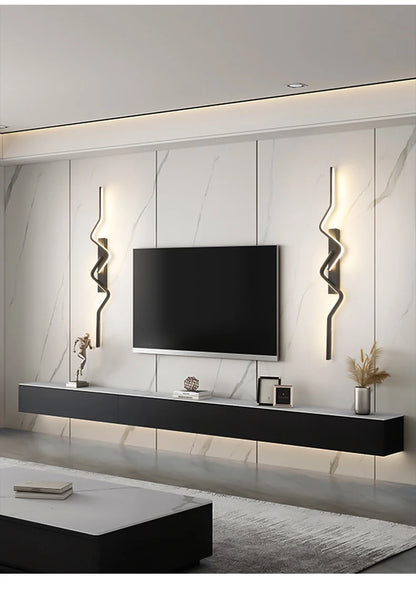 Applique Murale Noire LED Dimmable Éclairage Moderne Pour Cuisine Et Chambre