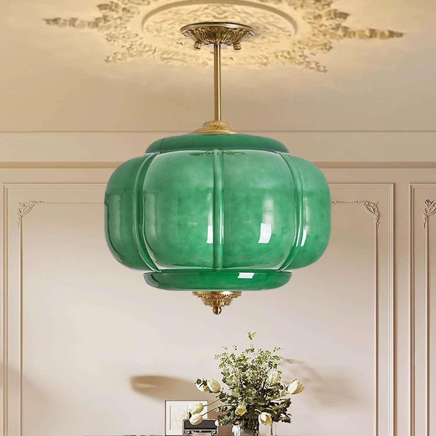 Plafonnier Retro Vert