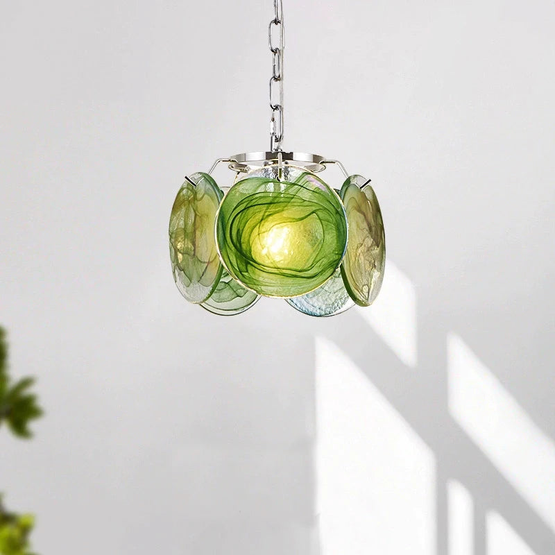 Suspension en verre - Luminaire Vintage Retro