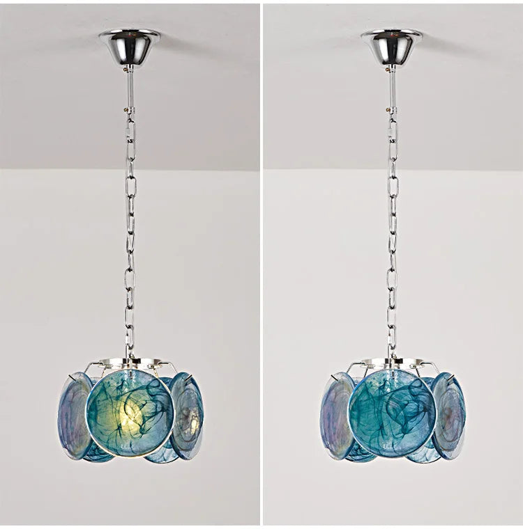 Suspension en verre - Luminaire Vintage Retro