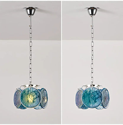 Suspension en verre - Luminaire Vintage Retro