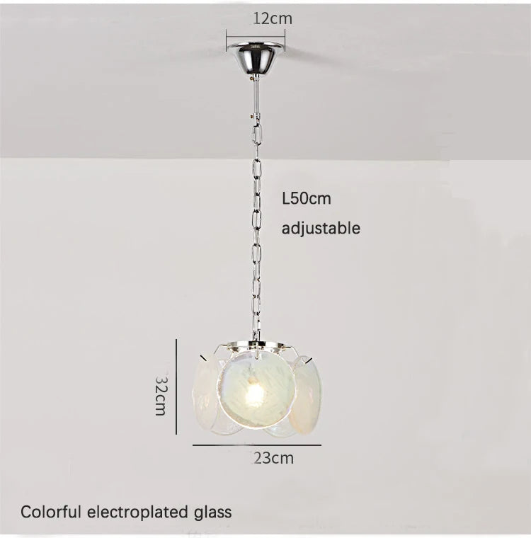 Suspension en verre - Luminaire Vintage Retro
