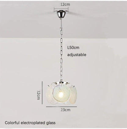 Suspension en verre - Luminaire Vintage Retro