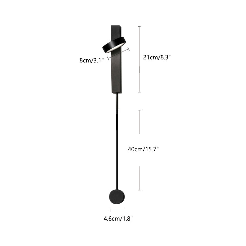 Adjustable Black/Gold Pendulum Wall Light
