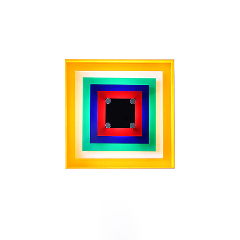 Colorful Square Art Wall Light