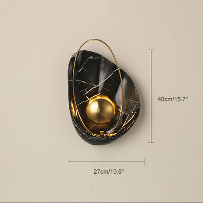 Sculptural Marble Wall Sconce
