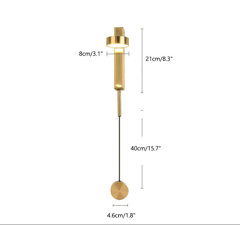 Adjustable Black/Gold Pendulum Wall Light