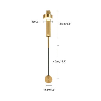 Adjustable Black/Gold Pendulum Wall Light