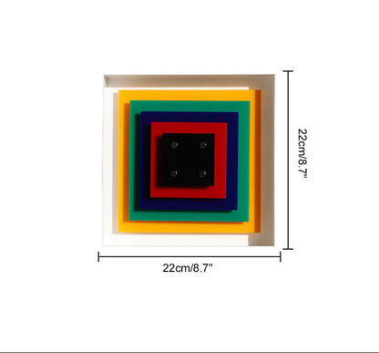 Colorful Square Art Wall Light