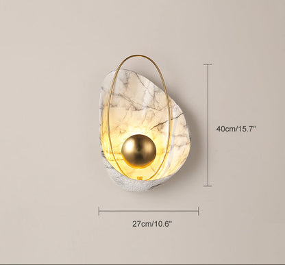 Sculptural Marble Wall Sconce
