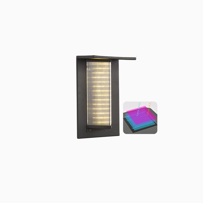 Black Eclipse Solar Sconce – Energy-Efficient Outdoor Wall Lighting