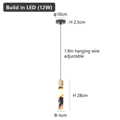 Suspension Cylindre Marbre