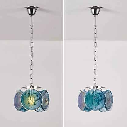 Suspension en verre - Luminaire Vintage Retro