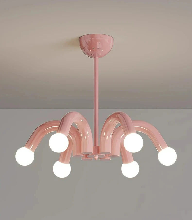 Plafonnier luminaire LED nordique beige - Finition brillant