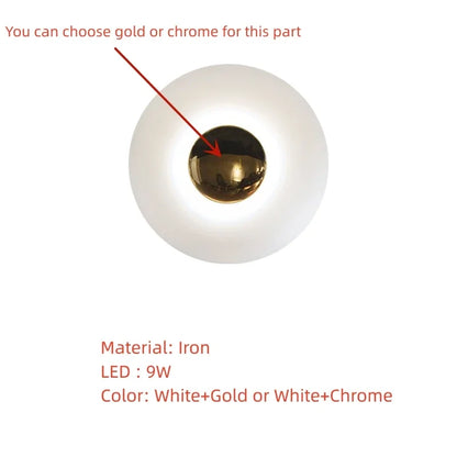 Applique murale LED ronde minimaliste - Lumière Elégante