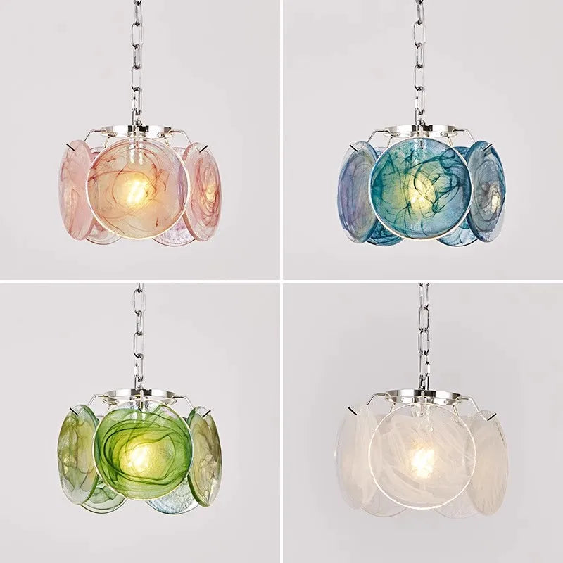 Suspension en verre - Luminaire Vintage Retro