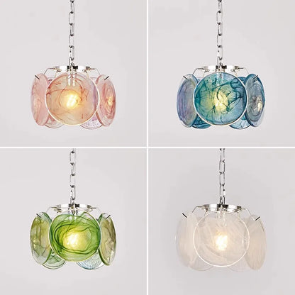 Suspension en verre - Luminaire Vintage Retro