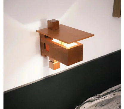 Grand lampadaire LED - Design Bois