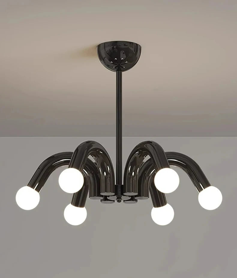 Plafonnier luminaire LED nordique beige - Finition brillant