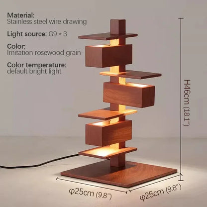 Grand lampadaire LED - Design Bois