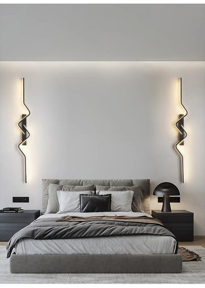 Applique Murale Noire LED Dimmable Éclairage Moderne Pour Cuisine Et Chambre