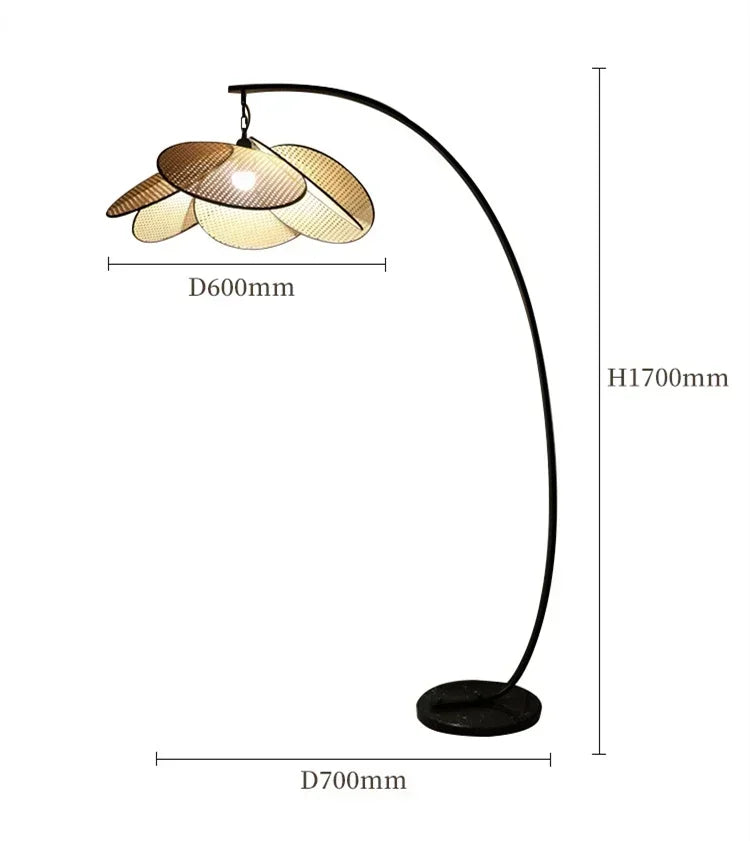 Lampadaire bambou