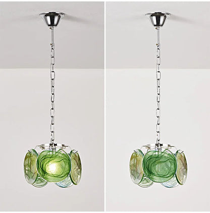 Suspension en verre - Luminaire Vintage Retro
