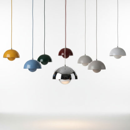 Suspension LED Minimaliste Abat Jour en Champignon - Finition brillant laqué