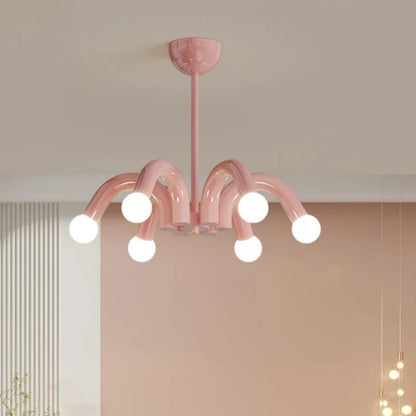Plafonnier luminaire LED nordique beige - Finition brillant