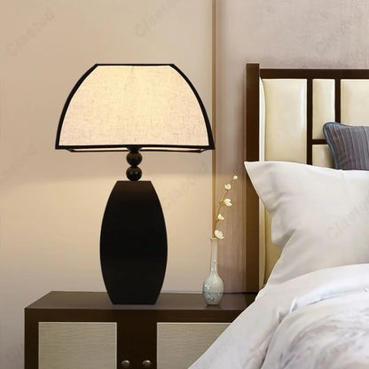 Lampe de Table Ajourée Noire - Japonais Zen