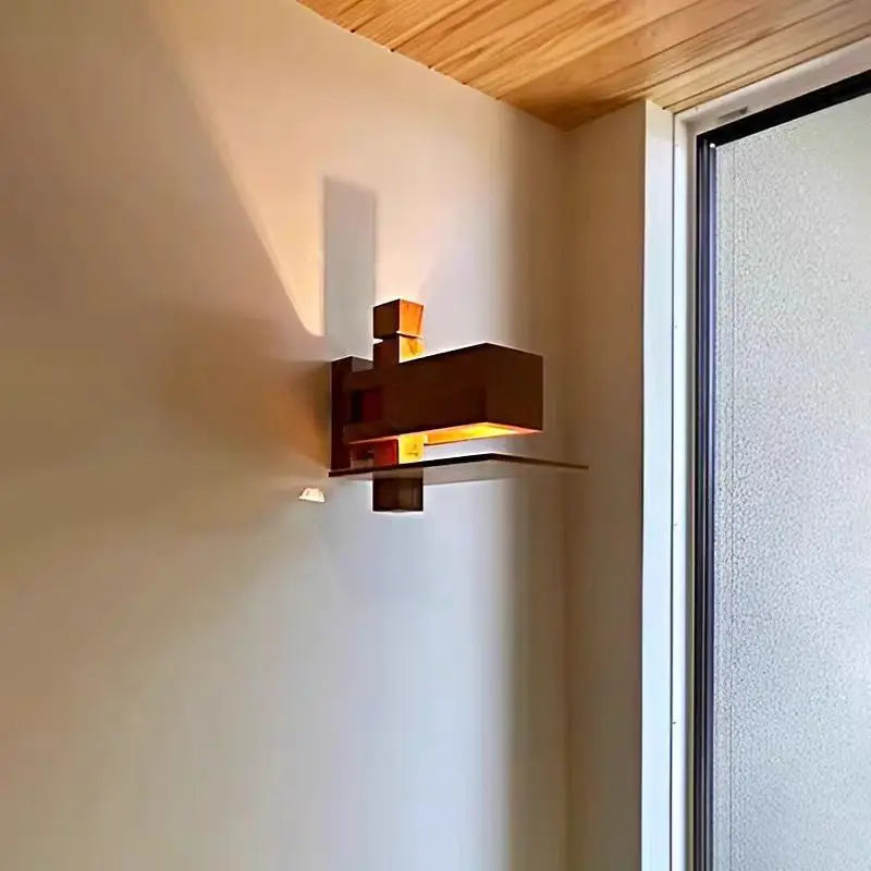 Grand lampadaire LED - Design Bois