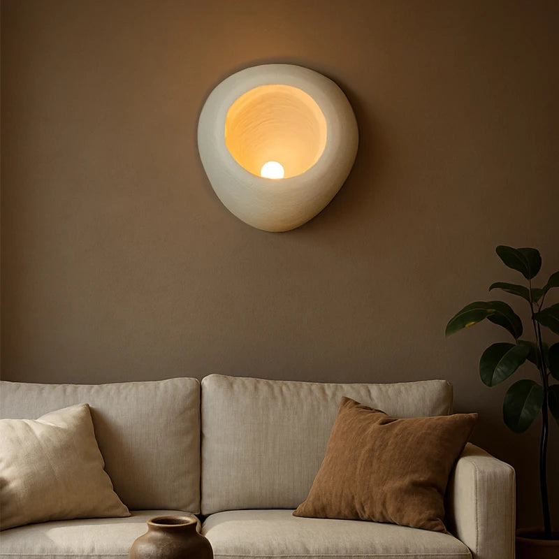 Applique murale couleur crème en résine