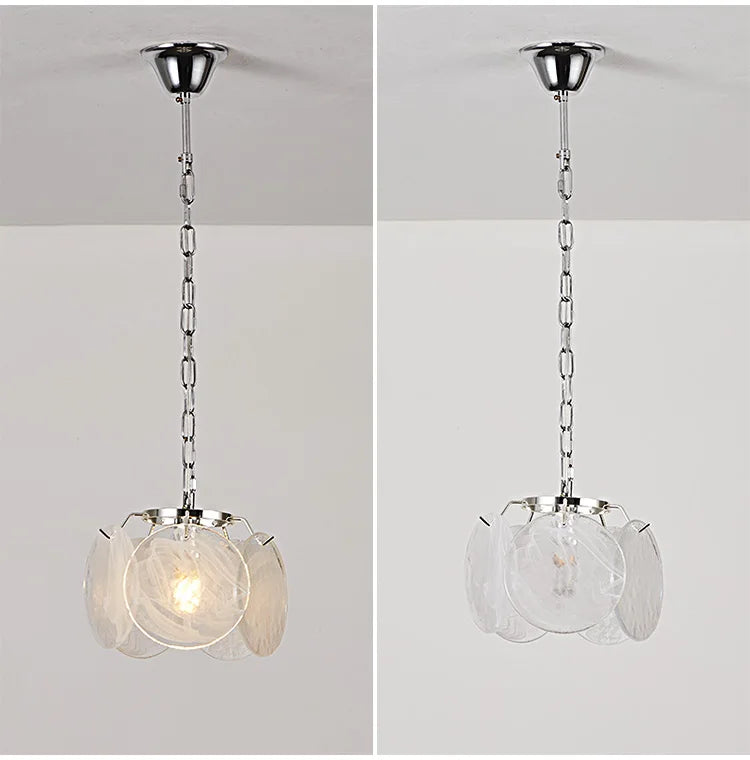 Suspension en verre - Luminaire Vintage Retro