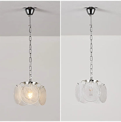 Suspension en verre - Luminaire Vintage Retro