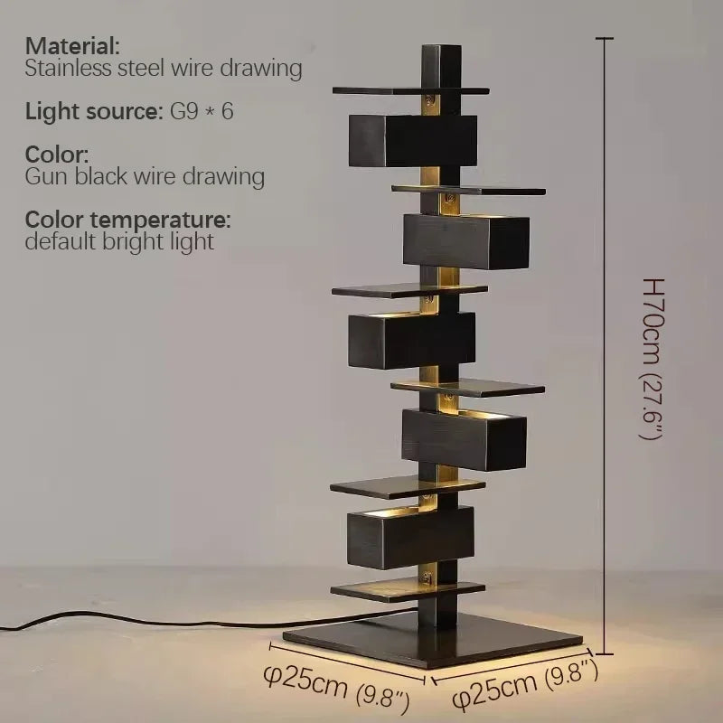Grand lampadaire LED - Design Bois