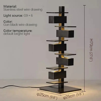 Grand lampadaire LED - Design Bois