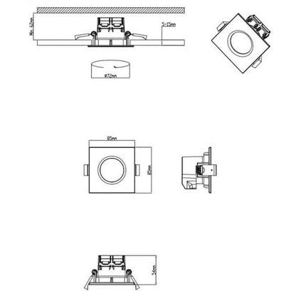 Spot Encastrable Blanc Mat