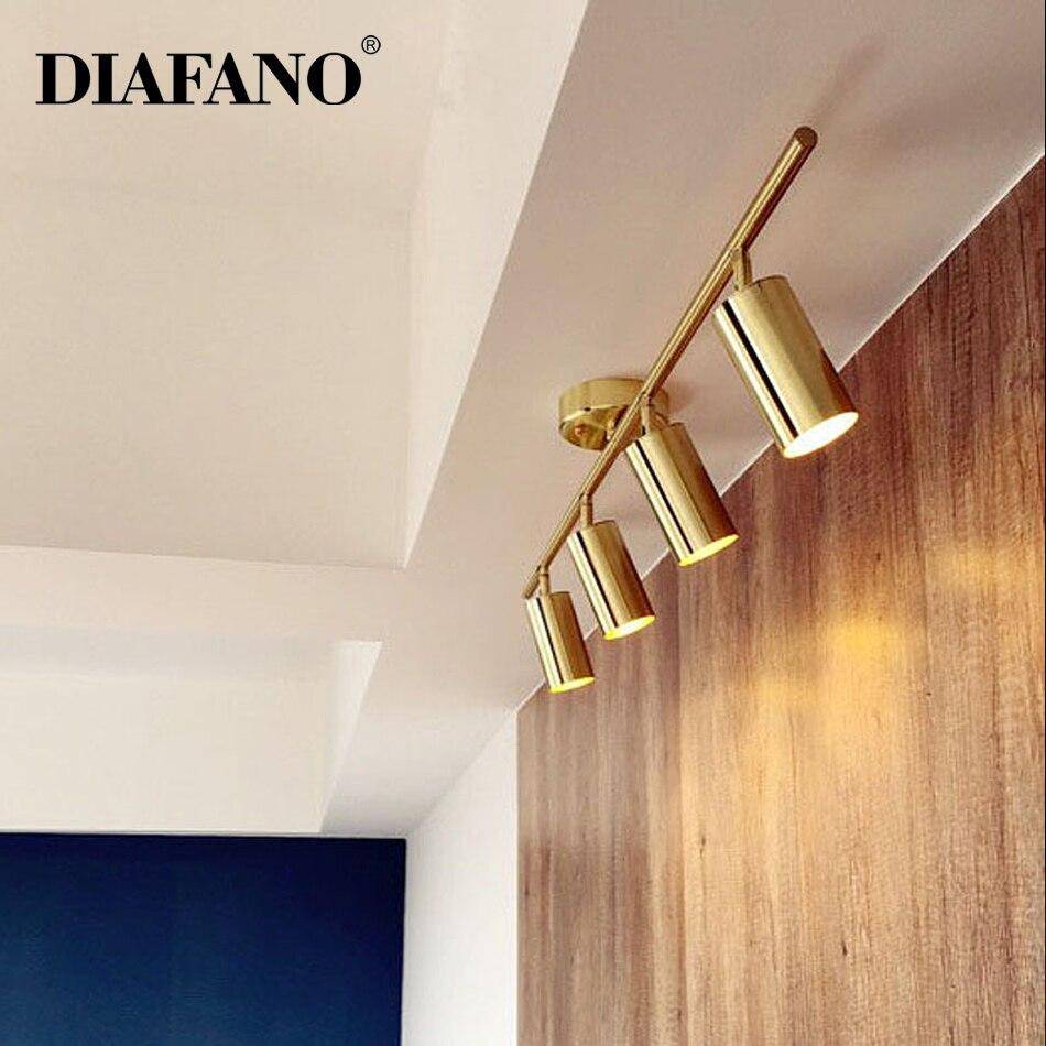 Spot LED Arrondi en Métal Doré - Élégance Moderne