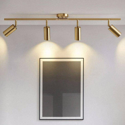 Spot LED Arrondi en Métal Doré - Élégance Moderne