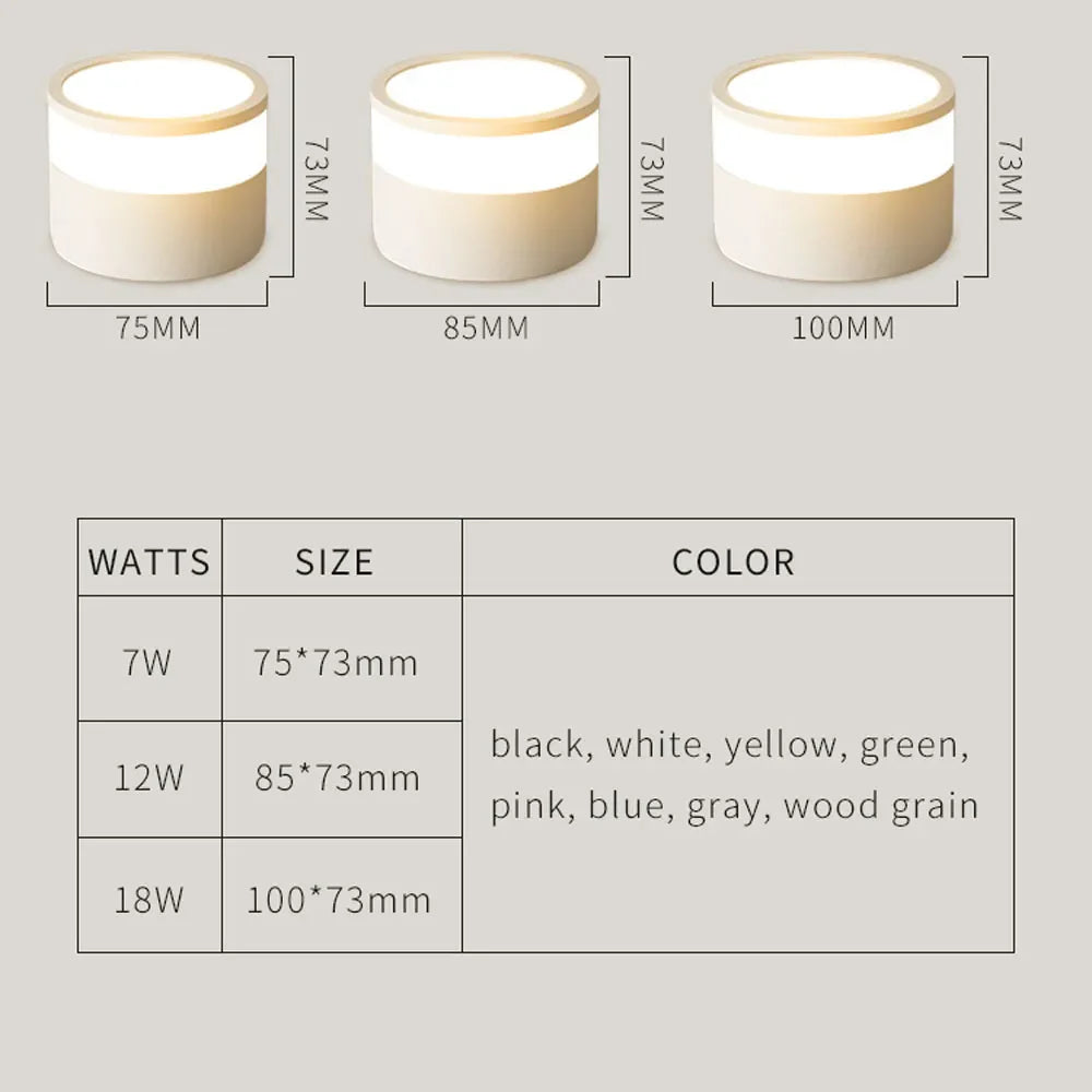 Spot LED Cylindrique Coloré - Éclat