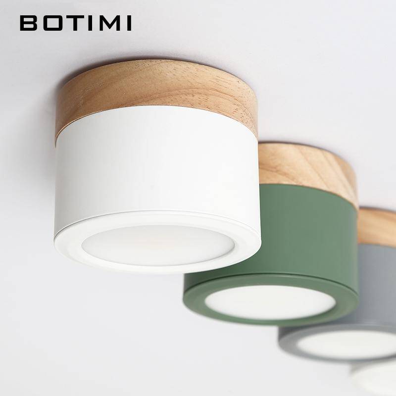 Spot LED Cylindrique en Bois